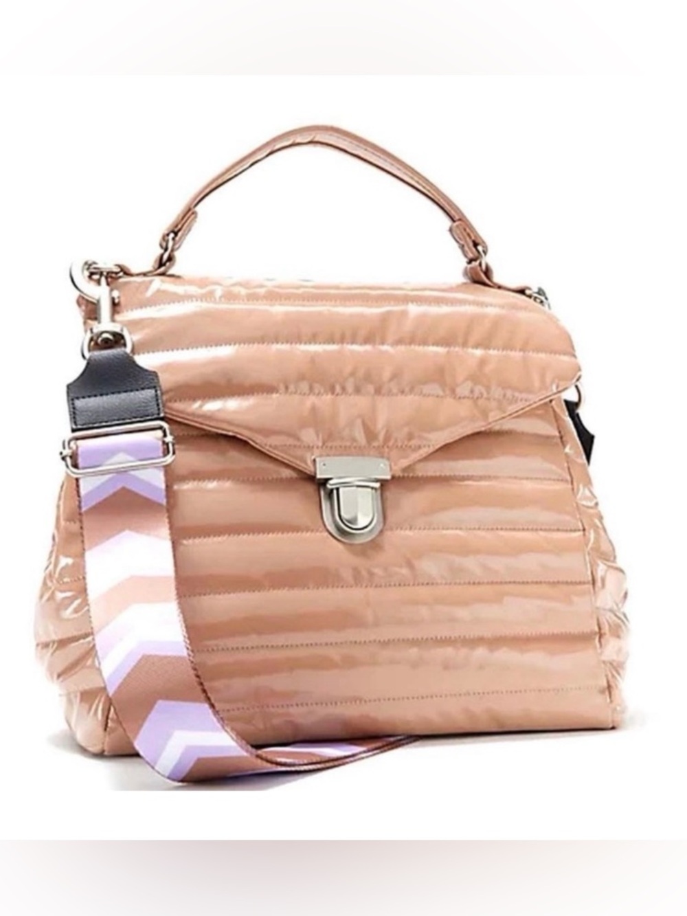 NWT- Think Royln “The Evelyn” Nude Large Puffer Crossbody Women's Bag